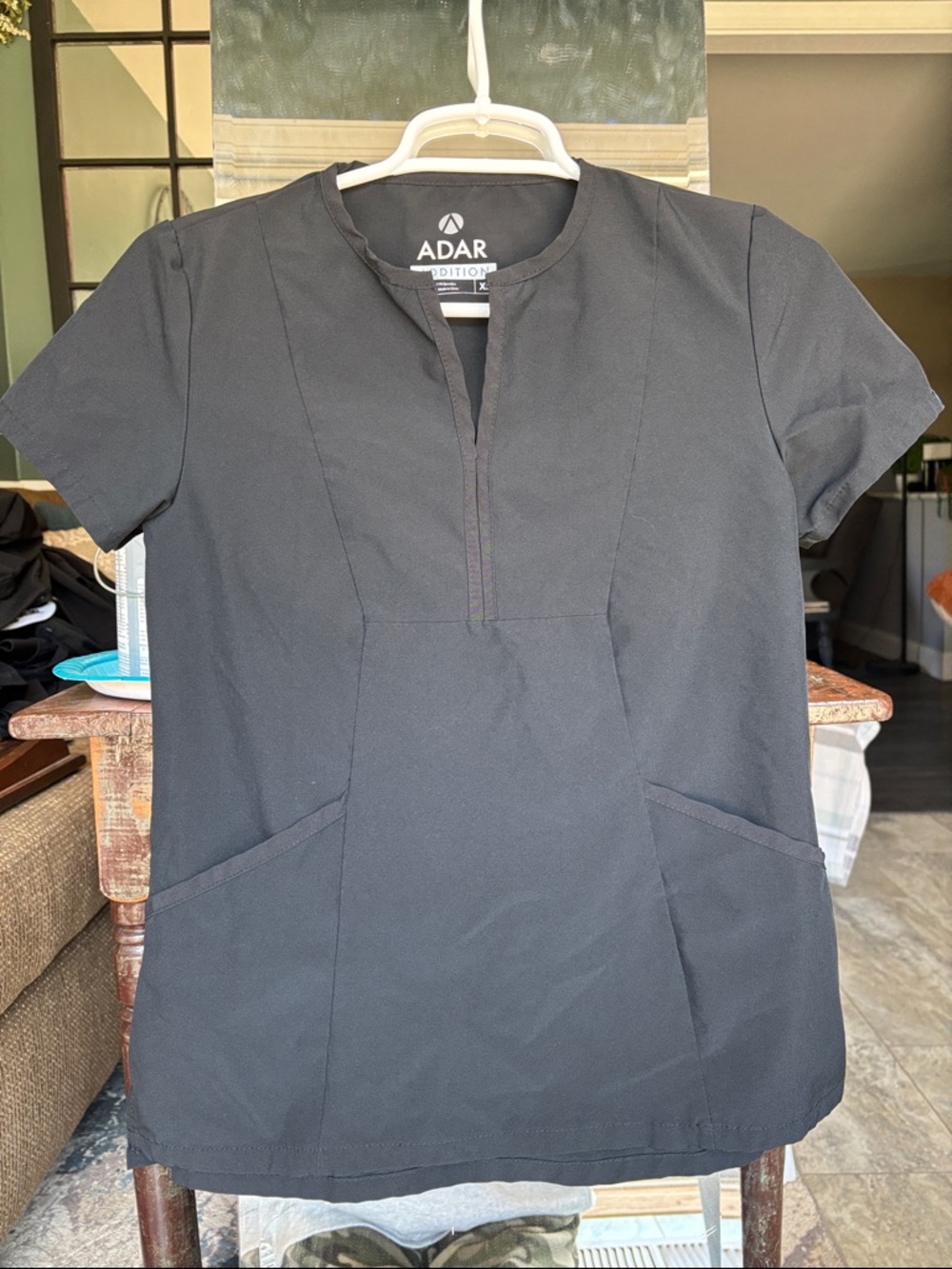 Scrubs: ADAR Edition Black Medical Scrub Top